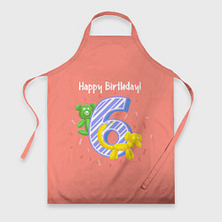 Фартук кулинарный Шестой день рождения, цвет: 3D-принт