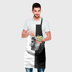 Фартук кулинарный Боец ММА чёрно-белое, цвет: 3D-принт — фото 2