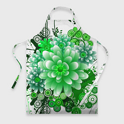 Фартук кулинарный Яркая пышная летняя зелень, цвет: 3D-принт