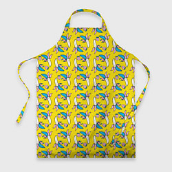 Фартук кулинарный Летний узор Забавные бананчики, цвет: 3D-принт