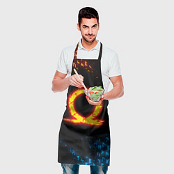 Фартук кулинарный GOD OF WAR CRATOS FIRE SYMBOL RUNE, цвет: 3D-принт — фото 2