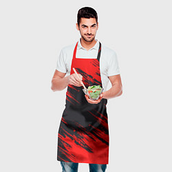 Фартук кулинарный Красная краска брызги, цвет: 3D-принт — фото 2