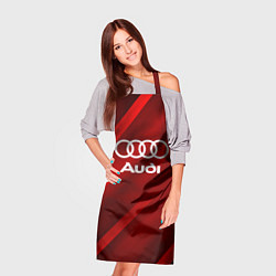 Фартук кулинарный Audi red полосы, цвет: 3D-принт — фото 2