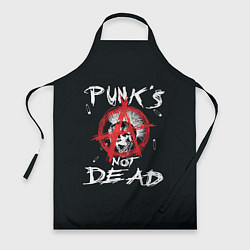 Фартук кулинарный Punks Not Dead Анархия, цвет: 3D-принт