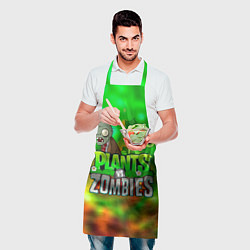 Фартук кулинарный Plants vs Zombies горохострел и зомби, цвет: 3D-принт — фото 2