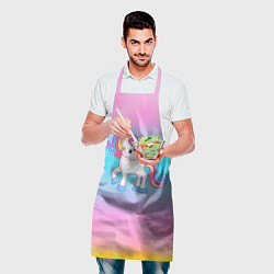 Фартук кулинарный Единорог - мягкий градиент, цвет: 3D-принт — фото 2