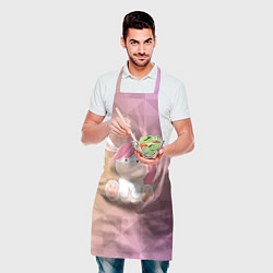 Фартук кулинарный Единорог с розовыми волосами, цвет: 3D-принт — фото 2