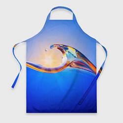 Фартук кулинарный Градиент Волна Абстракция, цвет: 3D-принт