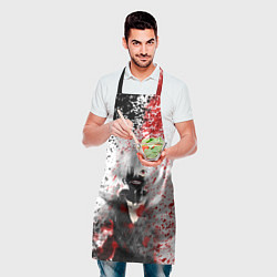 Фартук кулинарный Канеки Кен Брызги Краски Токийский Гуль, цвет: 3D-принт — фото 2