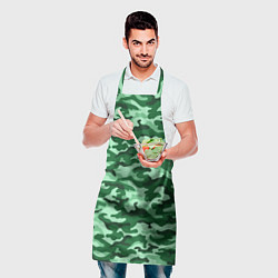 Фартук кулинарный Зеленый монохромный камуфляж, цвет: 3D-принт — фото 2