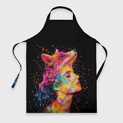 Фартук кулинарный Девушка -лиса, цвет: 3D-принт