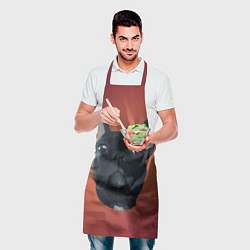 Фартук кулинарный Французский бульдог пиксельный, цвет: 3D-принт — фото 2