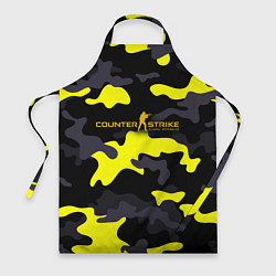 Фартук кулинарный Counter-Strike Global Offensive Камуфляж Чёрно-Жёл, цвет: 3D-принт