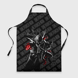 Фартук кулинарный Ванпанчмен в черных тонах, цвет: 3D-принт