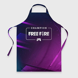 Фартук кулинарный Free Fire Gaming Champion: рамка с лого и джойстик, цвет: 3D-принт