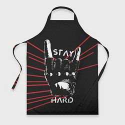 Фартук кулинарный Stay hard, цвет: 3D-принт