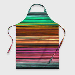 Фартук кулинарный Multicolored thin stripes Разноцветные полосы, цвет: 3D-принт