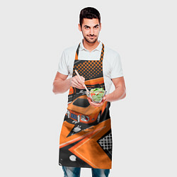 Фартук кулинарный Vintage Tron Ретро-автомобиль, цвет: 3D-принт — фото 2