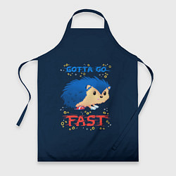Фартук кулинарный Little Sonic gotta go fast, цвет: 3D-принт