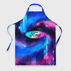 Фартук кулинарный Ford Неоновый Космос, цвет: 3D-принт