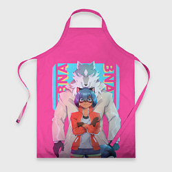 Фартук кулинарный Сиро и Митиру - Совершенно новое жевотное, цвет: 3D-принт