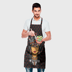 Фартук кулинарный Женщина-индеец, цвет: 3D-принт — фото 2