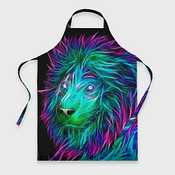 Фартук кулинарный Светящийся неоновый лев, цвет: 3D-принт