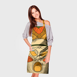 Фартук кулинарный Polynesian tiki SCREAMY, цвет: 3D-принт — фото 2