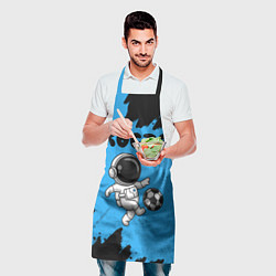 Фартук кулинарный Костя космонавт футболист, цвет: 3D-принт — фото 2