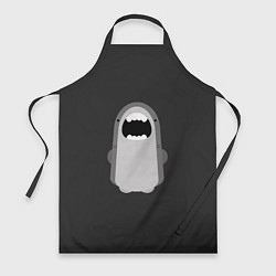 Фартук кулинарный Акула Черный фон, цвет: 3D-принт