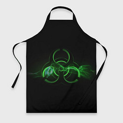 Фартук кулинарный Радиация - зелёный знак, цвет: 3D-принт
