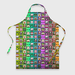 Фартук кулинарный Minecraft characters neon, цвет: 3D-принт