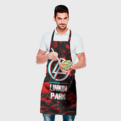 Фартук кулинарный Linkin Park rock glitch, цвет: 3D-принт — фото 2