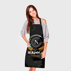 Фартук кулинарный Лого Napoli и надпись legendary football club на т, цвет: 3D-принт — фото 2