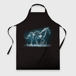 Фартук кулинарный Лошадь из водяных капель, цвет: 3D-принт