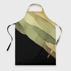 Фартук кулинарный Акварельные полосы на черном фоне, цвет: 3D-принт