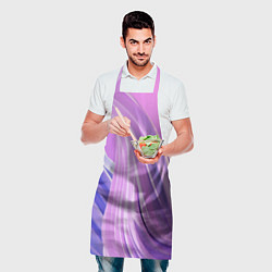 Фартук кулинарный Волнообразные абстрактные розовые паттерны, цвет: 3D-принт — фото 2