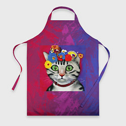 Фартук кулинарный Кошка Фриды Кало из нейросети, цвет: 3D-принт
