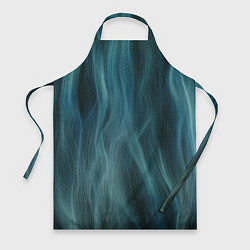 Фартук кулинарный Прерывистый абстрактный синий дым во тьме, цвет: 3D-принт