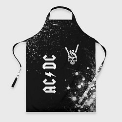 Фартук кулинарный AC DC и рок символ на темном фоне, цвет: 3D-принт