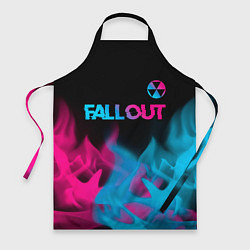 Фартук кулинарный Fallout - neon gradient: символ сверху, цвет: 3D-принт