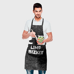 Фартук кулинарный Limp Bizkit с потертостями на темном фоне, цвет: 3D-принт — фото 2