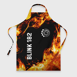 Фартук кулинарный Blink 182 и пылающий огонь, цвет: 3D-принт