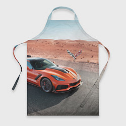Фартук кулинарный Chevrolet Corvette - Motorsport - Desert, цвет: 3D-принт