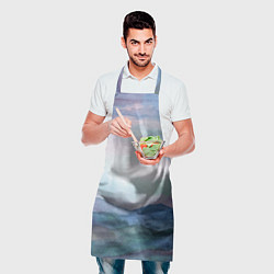 Фартук кулинарный Горный пейзаж акварель, цвет: 3D-принт — фото 2