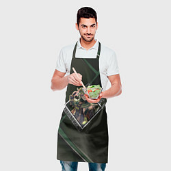 Фартук кулинарный Коллеи в ромбе, цвет: 3D-принт — фото 2