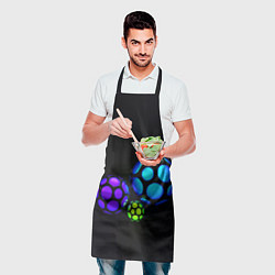 Фартук кулинарный Объёмные неоновые шары, цвет: 3D-принт — фото 2