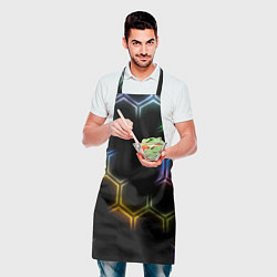 Фартук кулинарный Mercedes - neon pattern, цвет: 3D-принт — фото 2