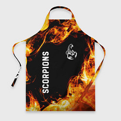 Фартук кулинарный Scorpions и пылающий огонь, цвет: 3D-принт