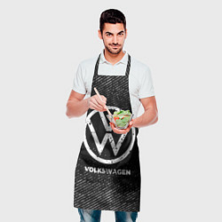 Фартук кулинарный Volkswagen с потертостями на темном фоне, цвет: 3D-принт — фото 2